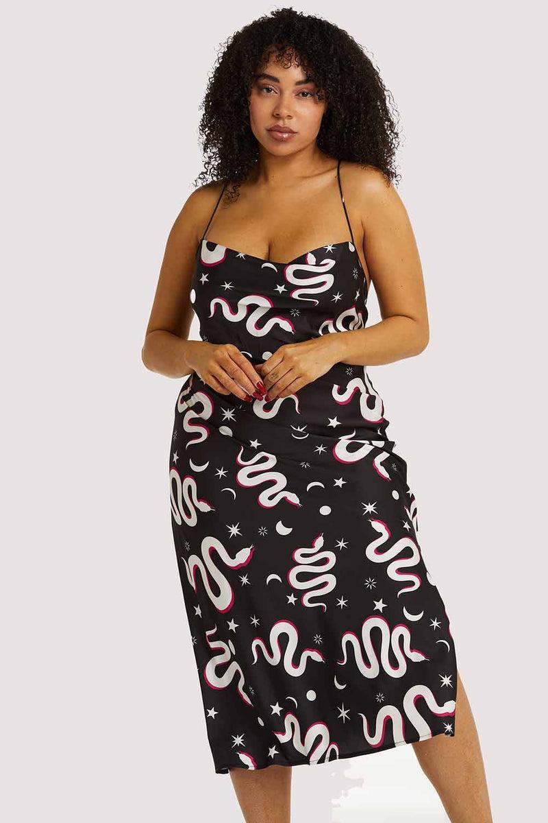 Playful Promises Black Moon Snake Dress