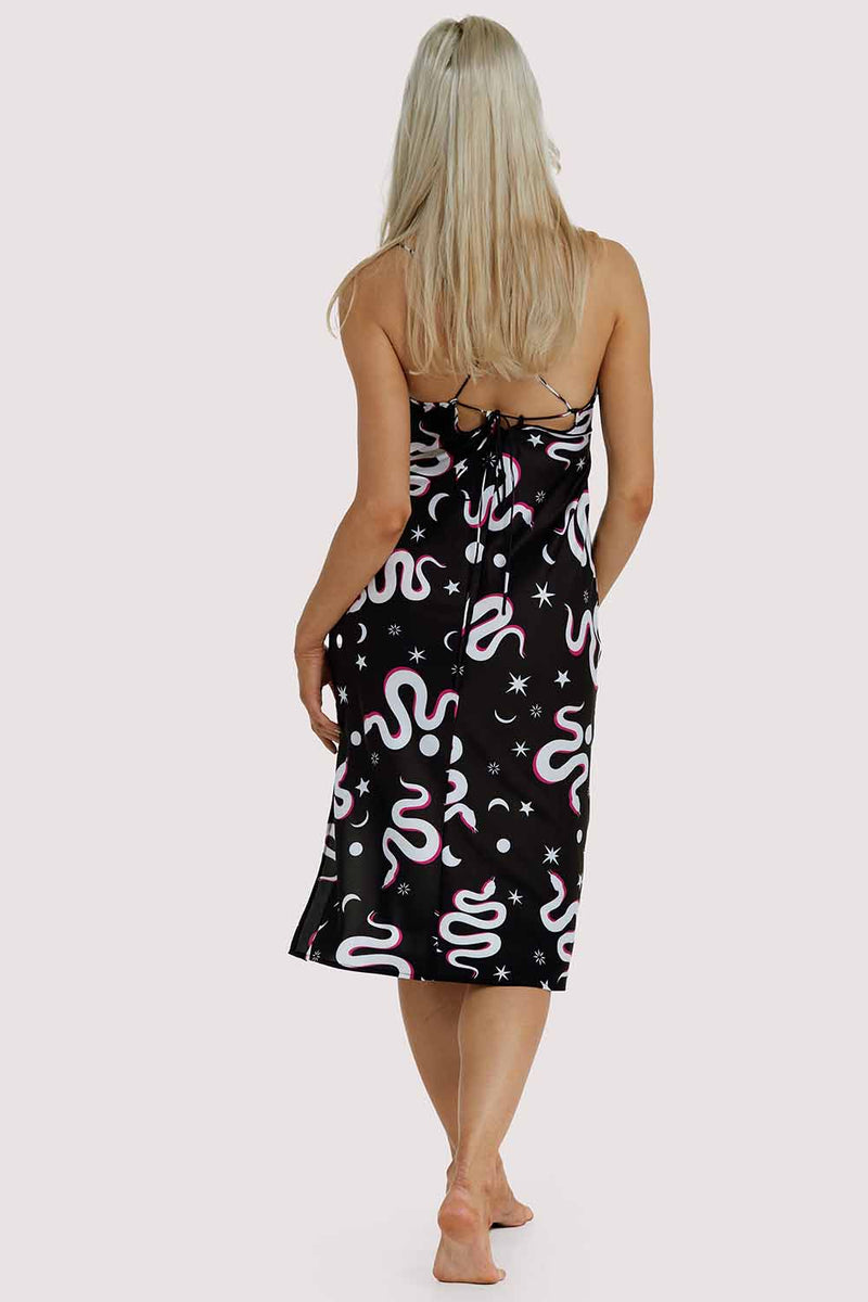 Playful Promises Black Moon Snake Dress