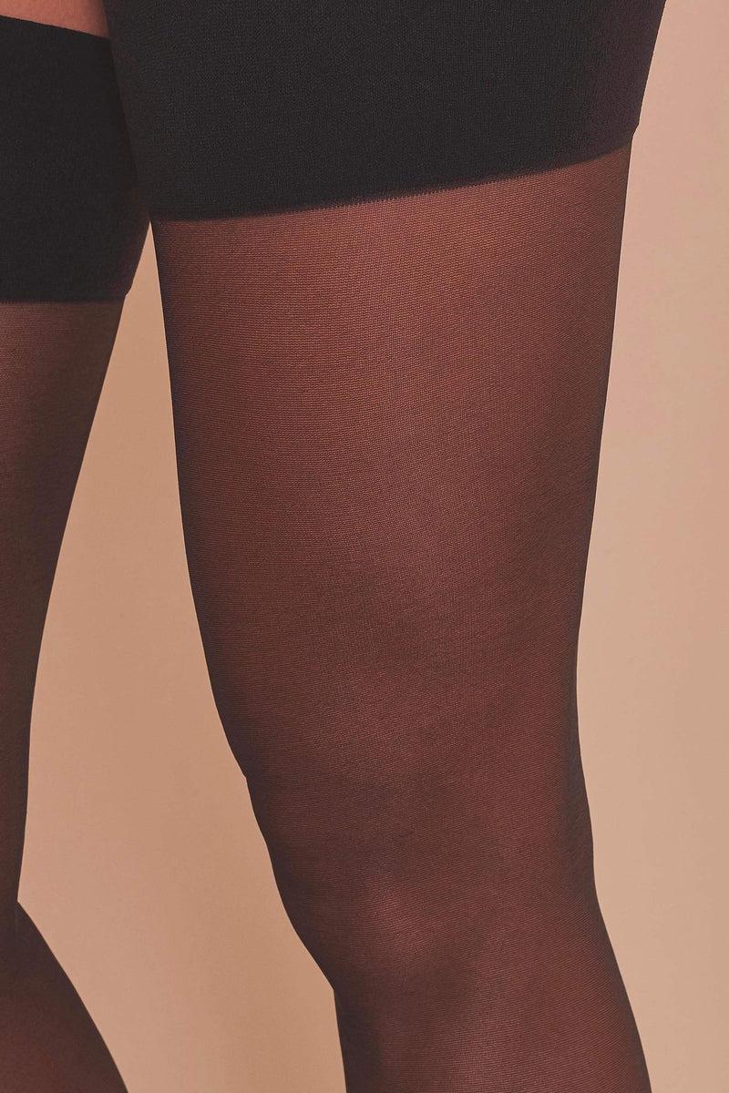 Playful Promises Black Seamed Stockings