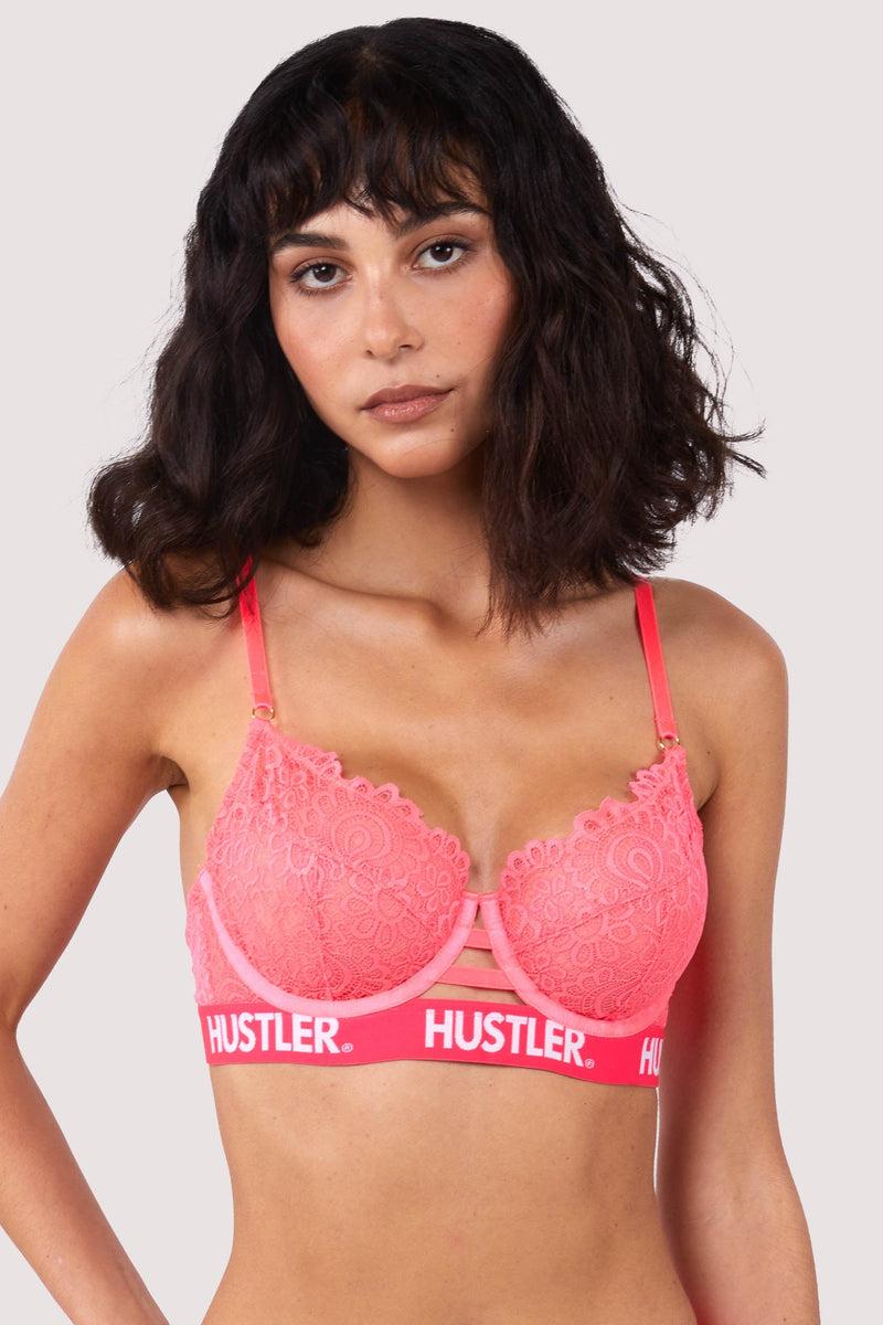 playful promises Branded Hot Pink Lace Bra
