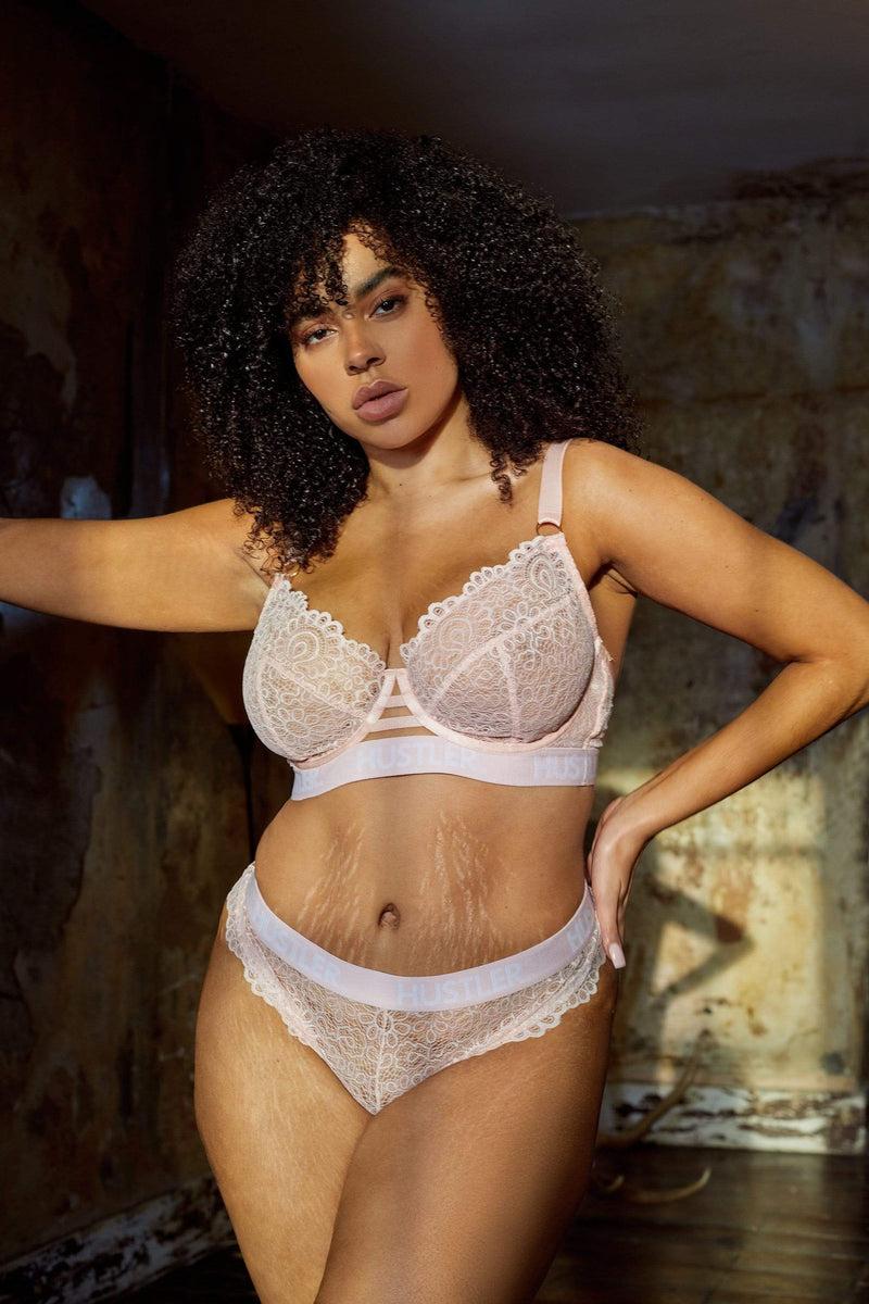 playful promises Branded Lace Baby Pink Bra