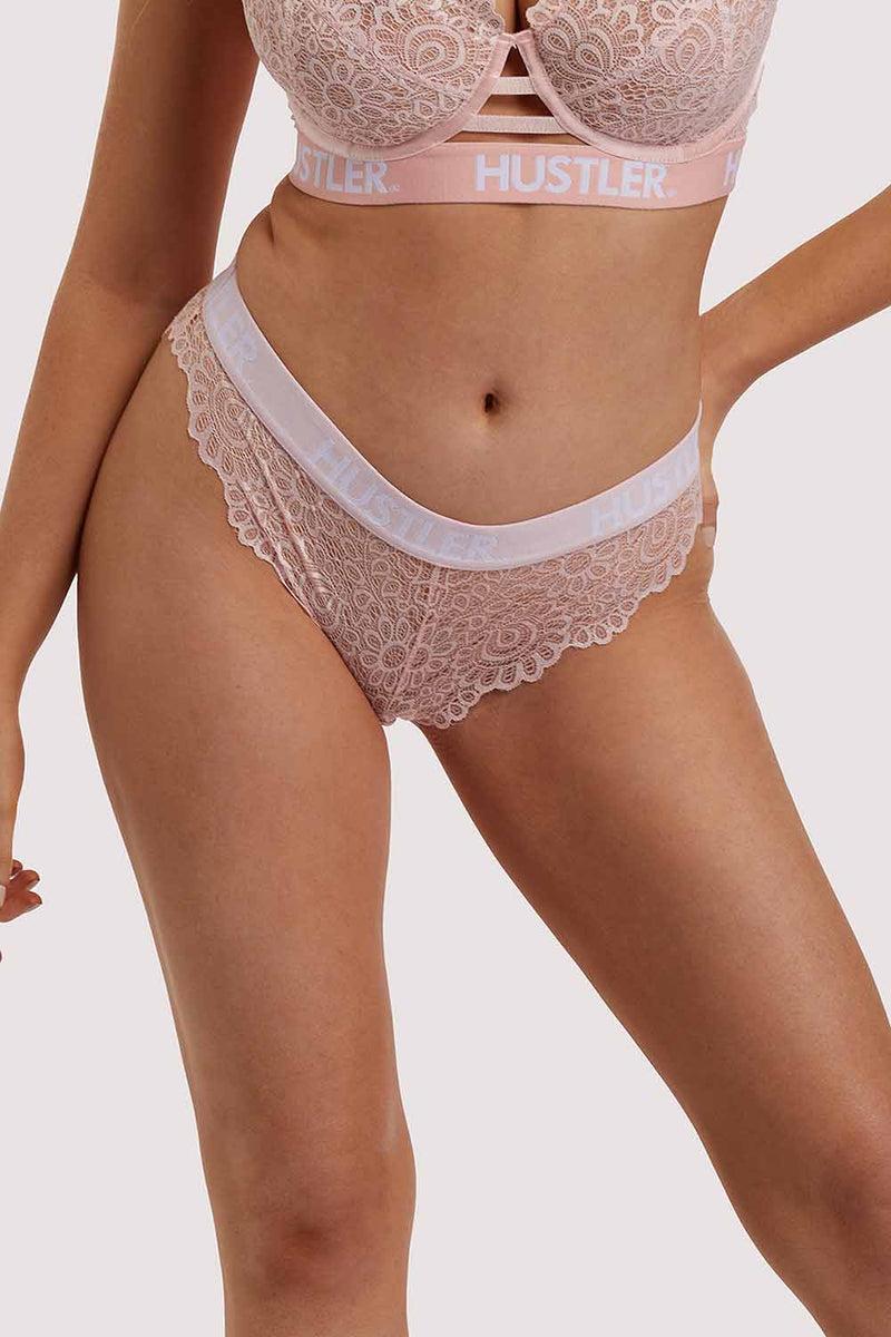 playful promises Branded Lace Baby Pink Brief