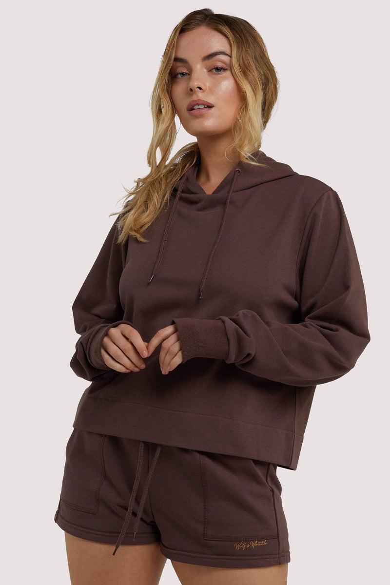playful promises Brown Hooded Top