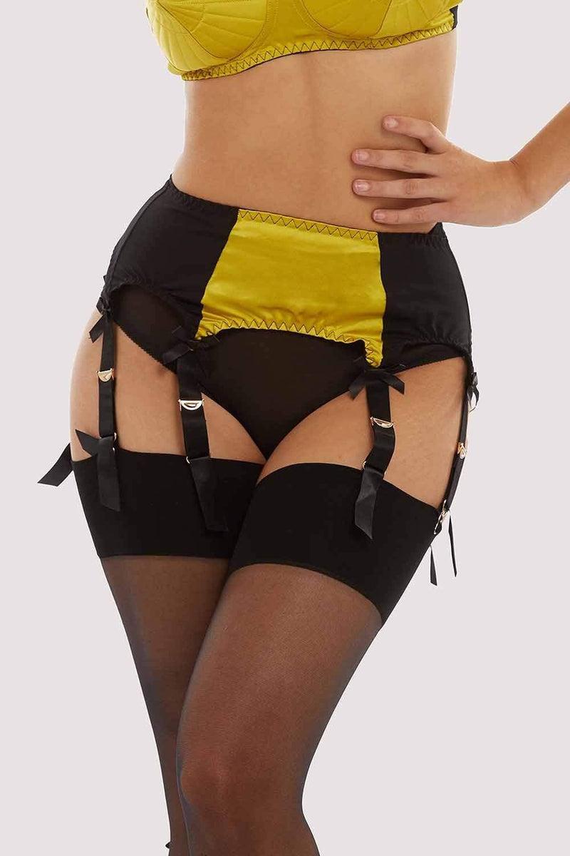 playful promises Chartreuse Classic Suspender Belt