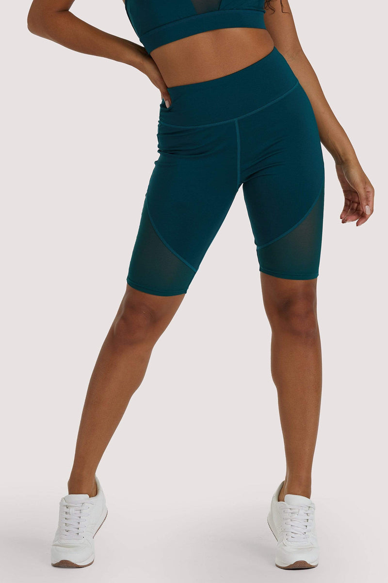 playful promises Eco Teal Mesh Panel Shorts