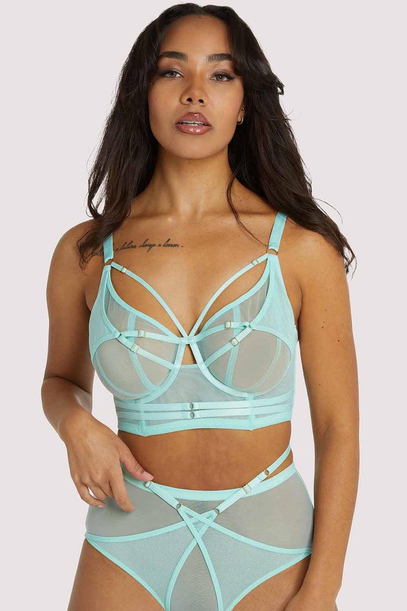 playful promises Eddie Aqua Crossover Wrap Bra