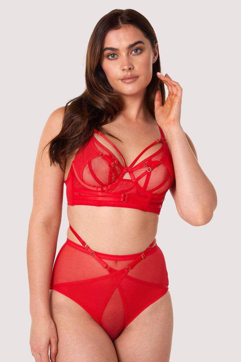 Playful Promises Eddie Red Crossover Wrap Bra