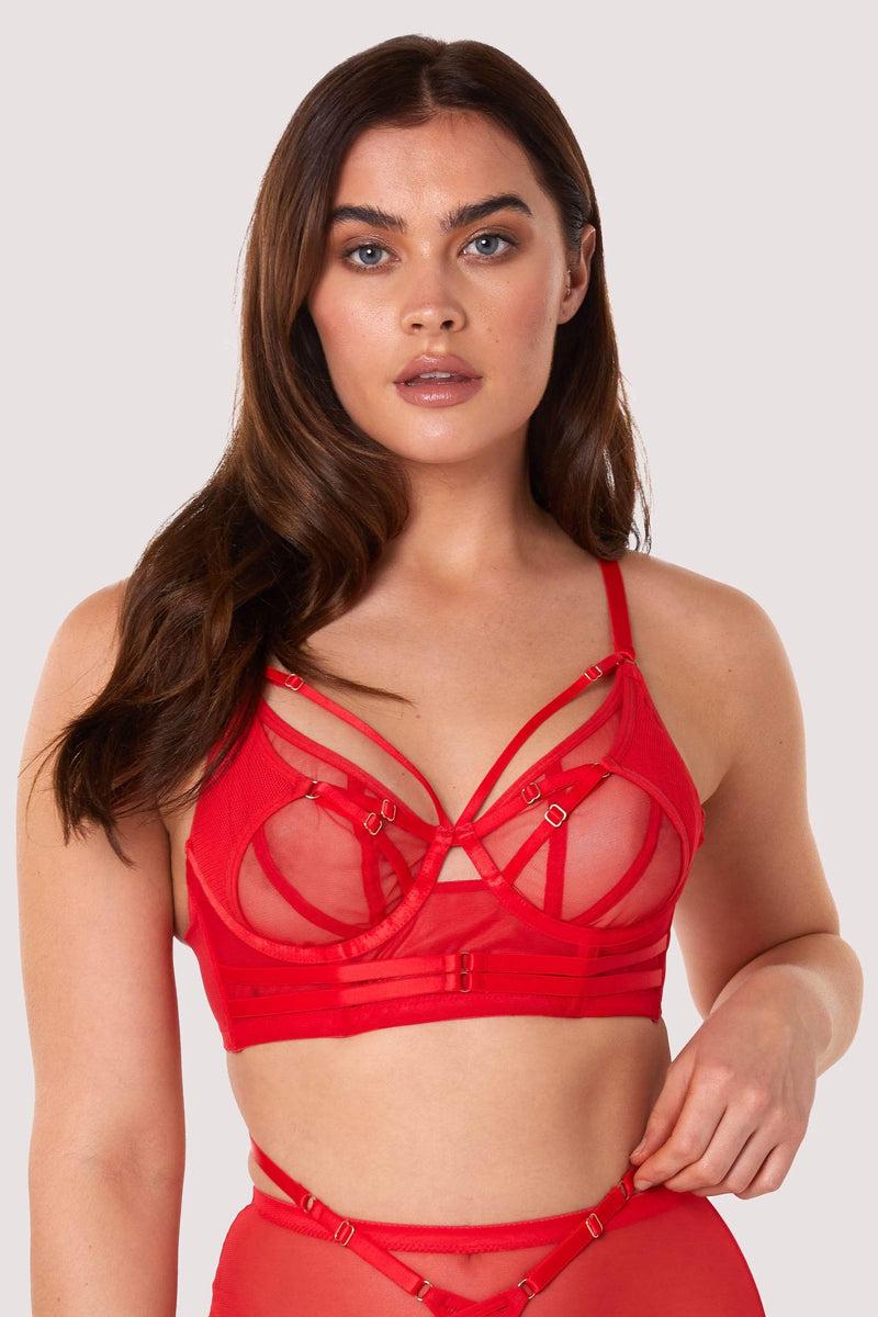 playful promises Eddie Red Crossover Wrap Bra