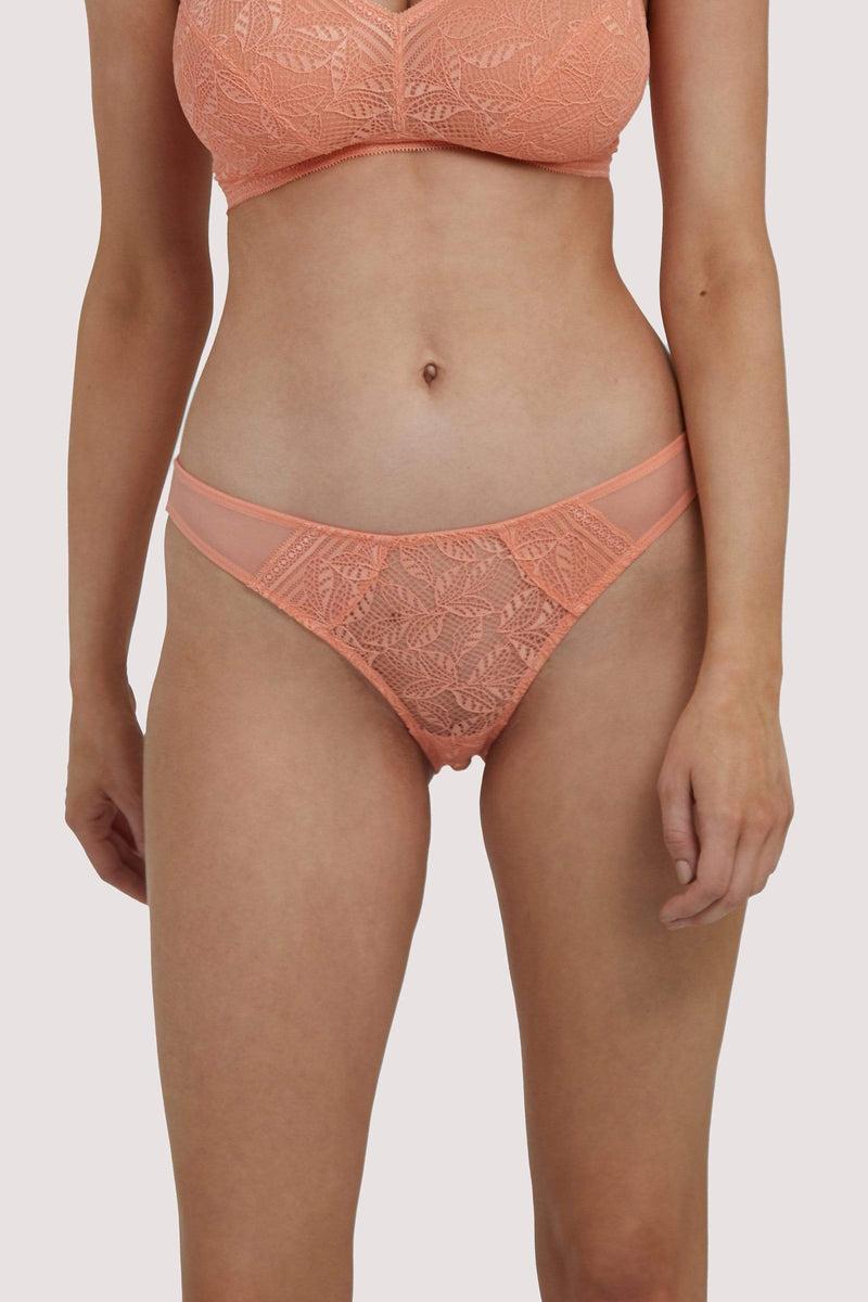 playful promises Emma Coral Brazillian Lace Brief