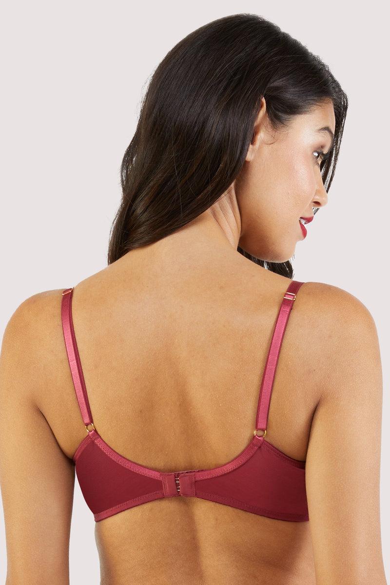 Playful Promises Etta Red Satin Quarter Cup Bra