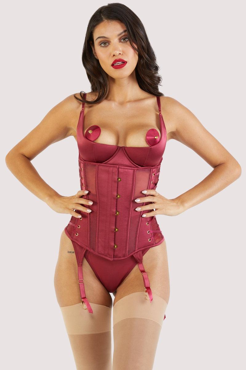 playful promises Etta Red Tie Underbust Corset