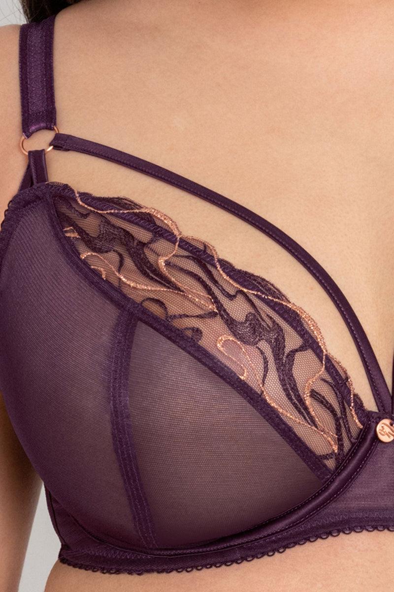 Playful Promises Fascinate Plum Plunge Bra