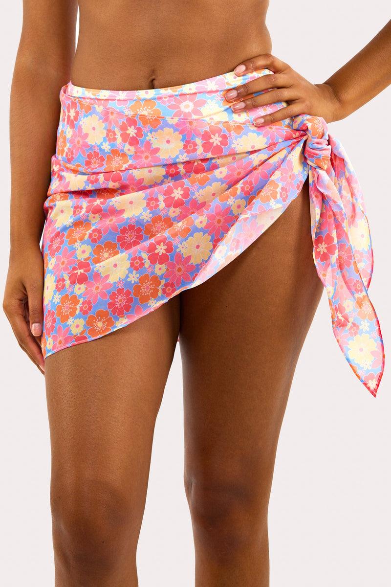 playful promises Floral Tie Side Sarong