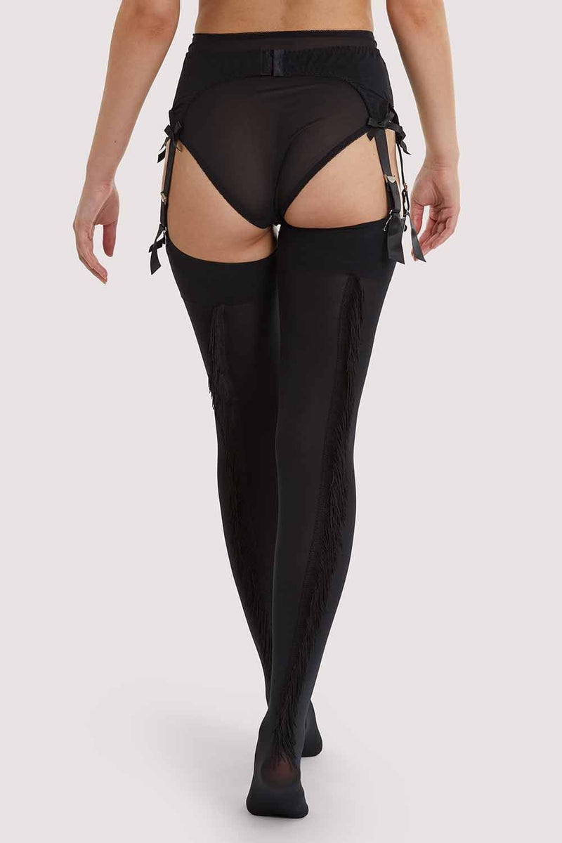 playful promises Fringe Stockings Black