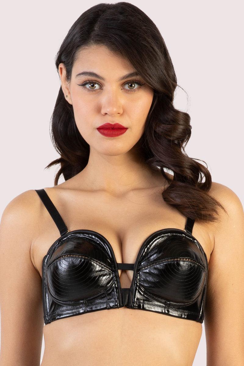 playful promises Genevieve Black PVC Overwire Bra