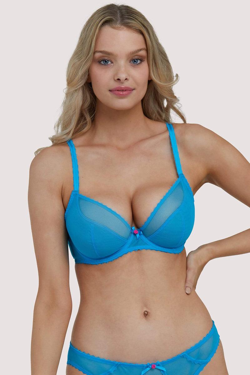 playful promises Grace Sky Blue Plunge Bra