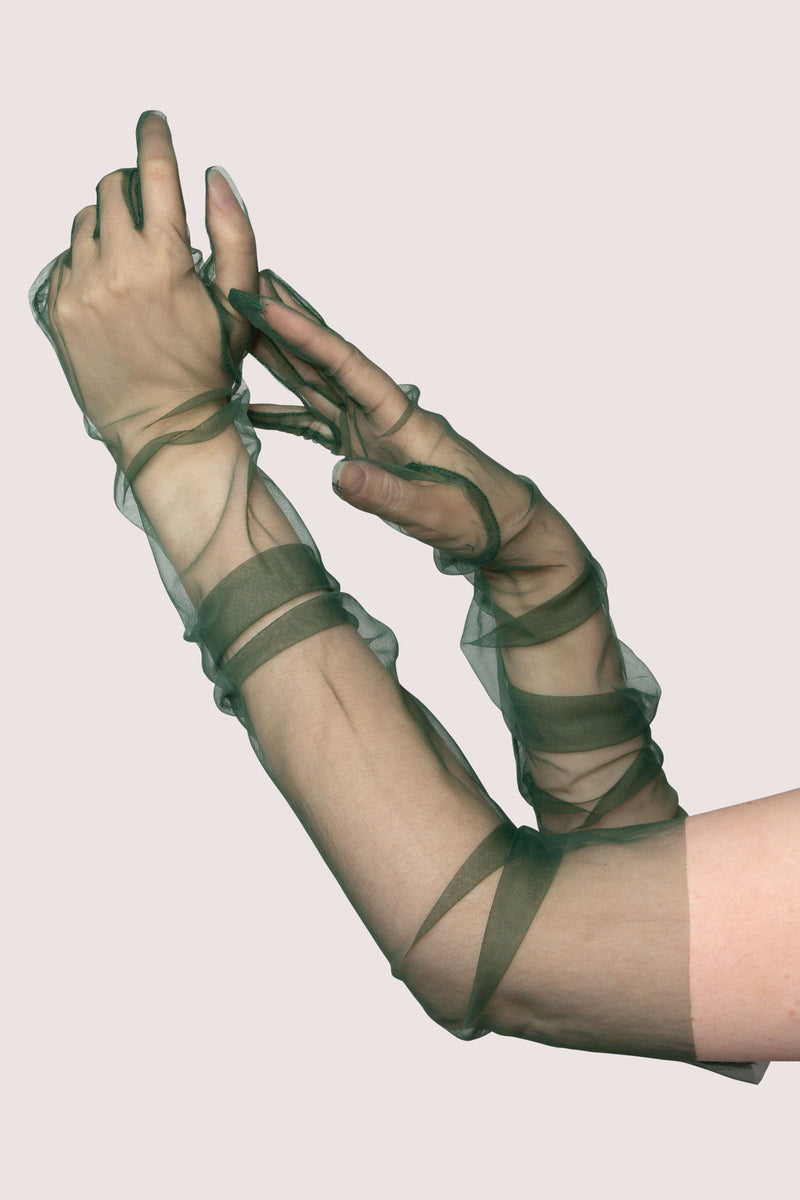 playful promises Green Sheer Gloves