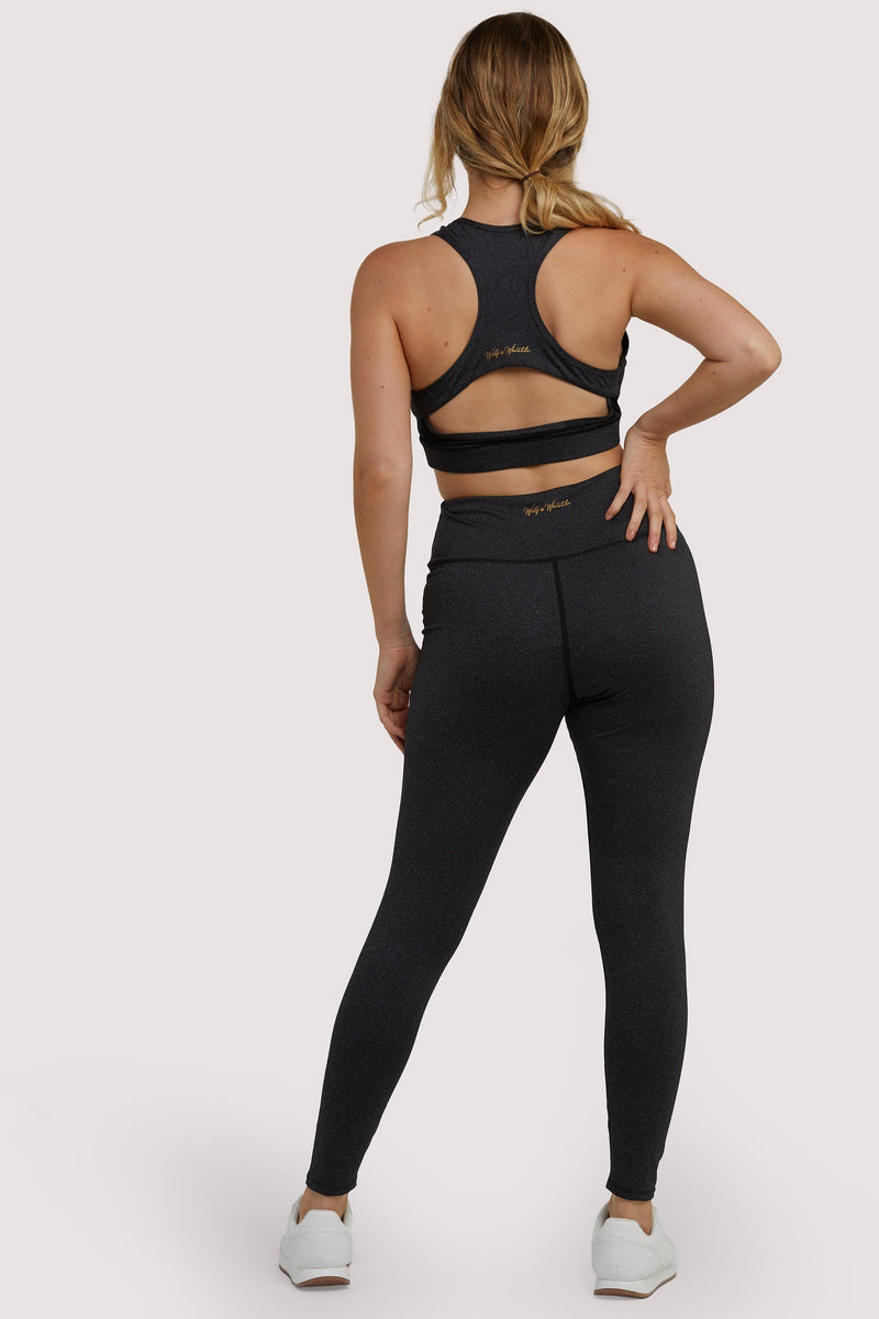 Playful Promises Grey Marl Long Leggings