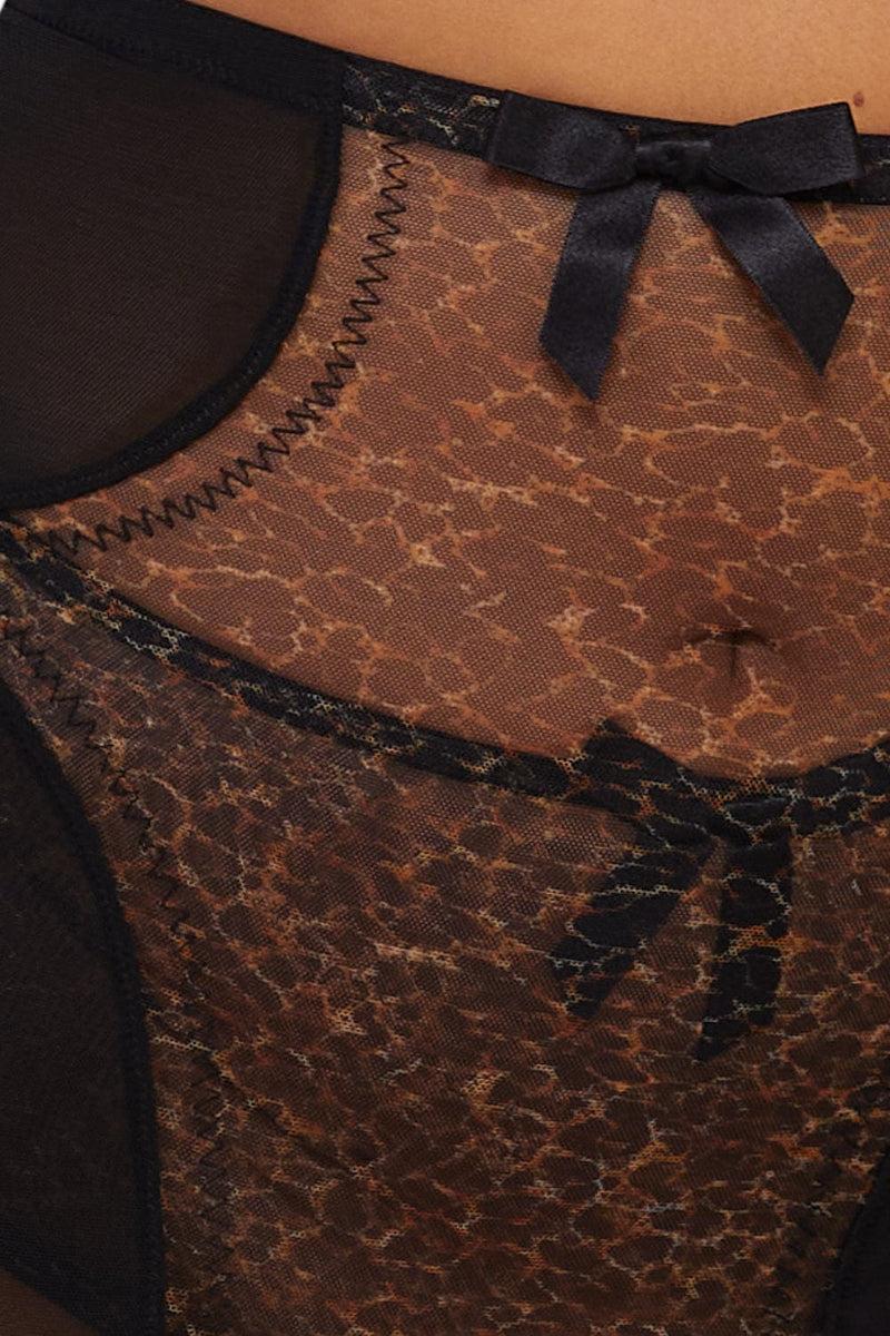 Playful Promises Hazel Leopard Print Girdle