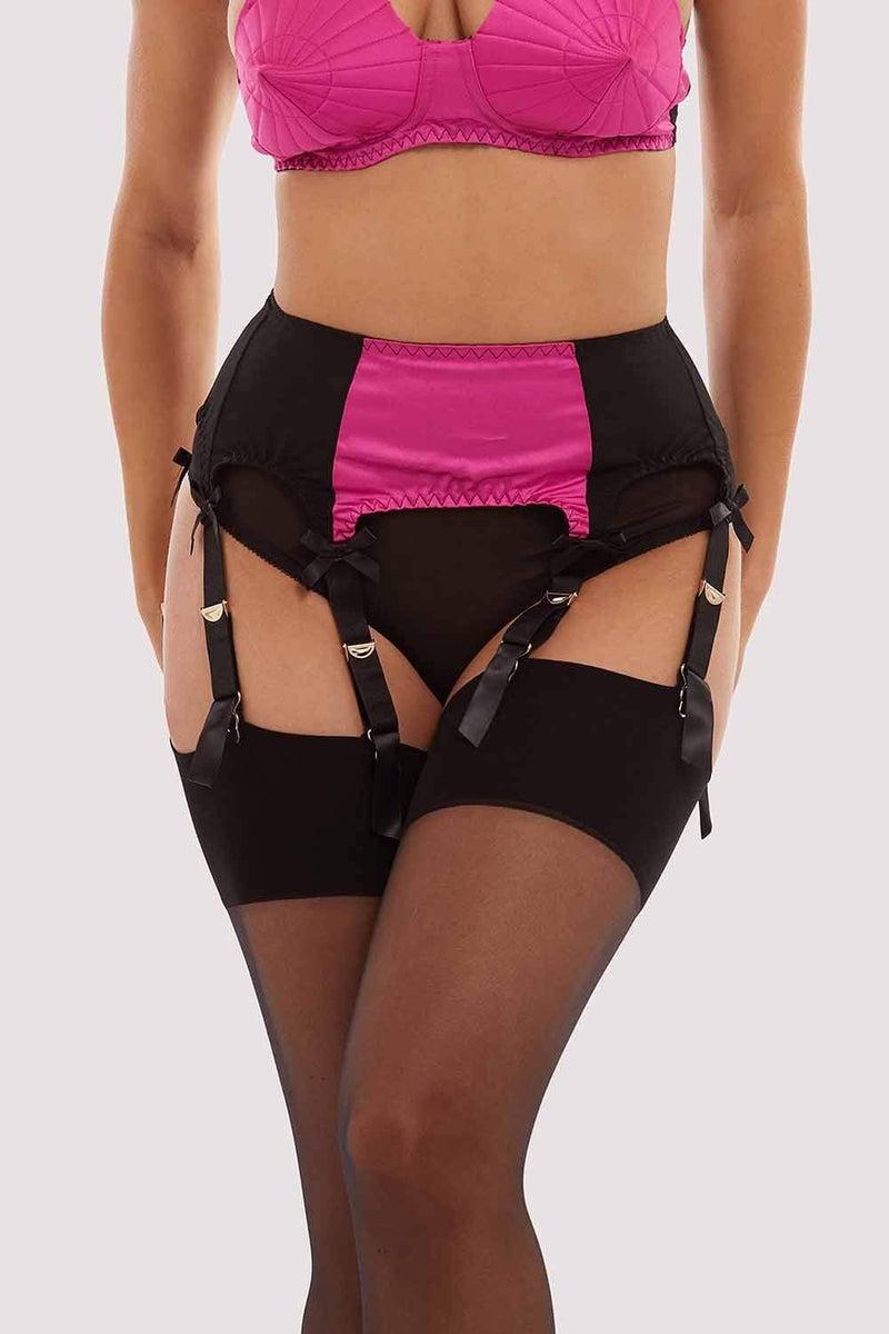 playful promises Hot Pink Classic Suspender Belt
