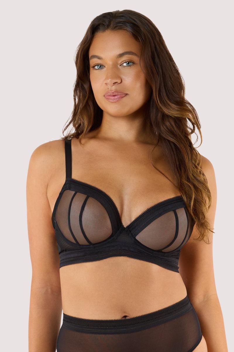 Playful Promises Icon Black Sheer Plunge Bra