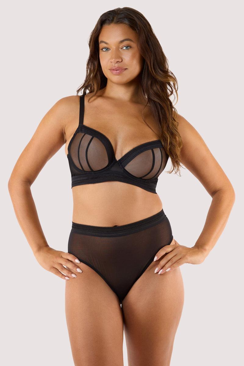 Playful Promises Icon Black Sheer Plunge Bra