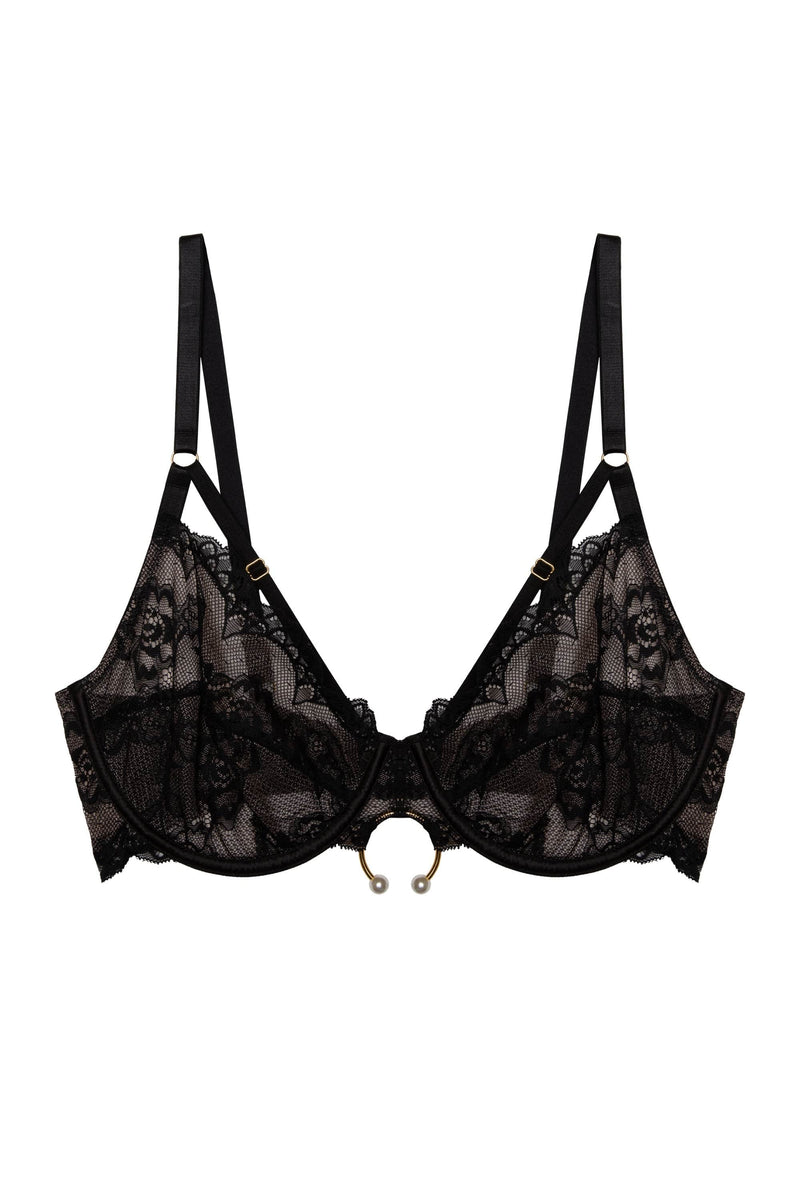 Playful Promises Jack Black Lace Plunge Bra