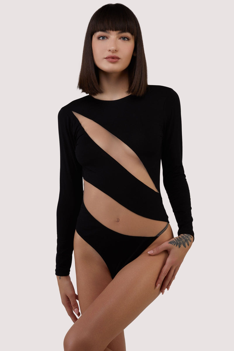 Playful Promises Jasi Sheer Panelled Thong Body