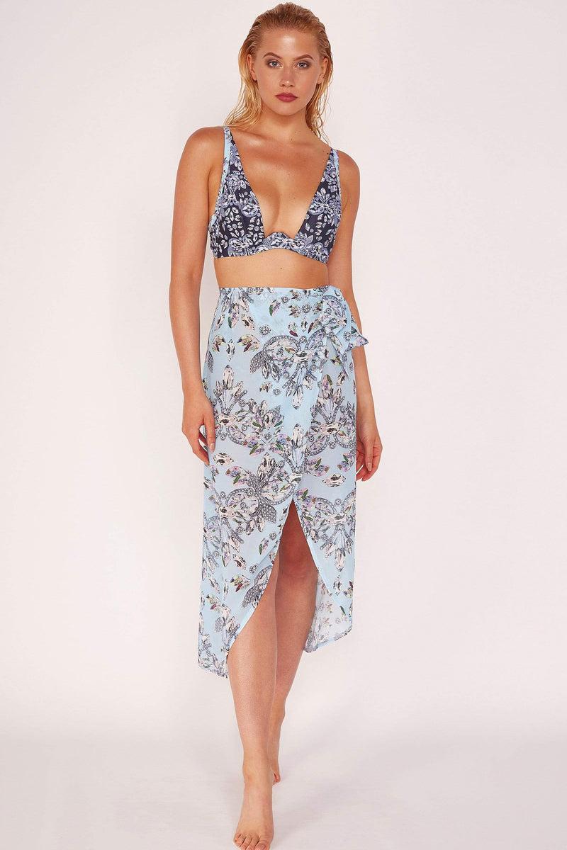playful promises Jewel Print Sheer Beach Sarong