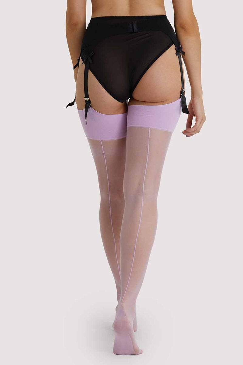 Playful Promises Lilac Seamed Stocking