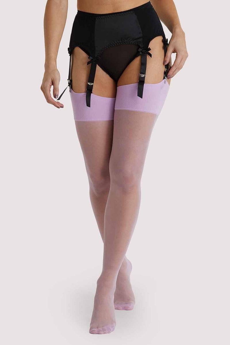 playful promises Lilac Seamed Stocking