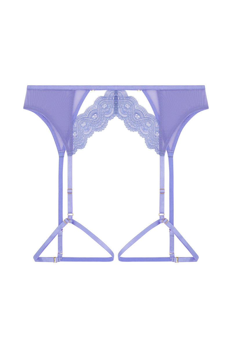 Playful Promises Maisie Blue Lace Trim Suspender