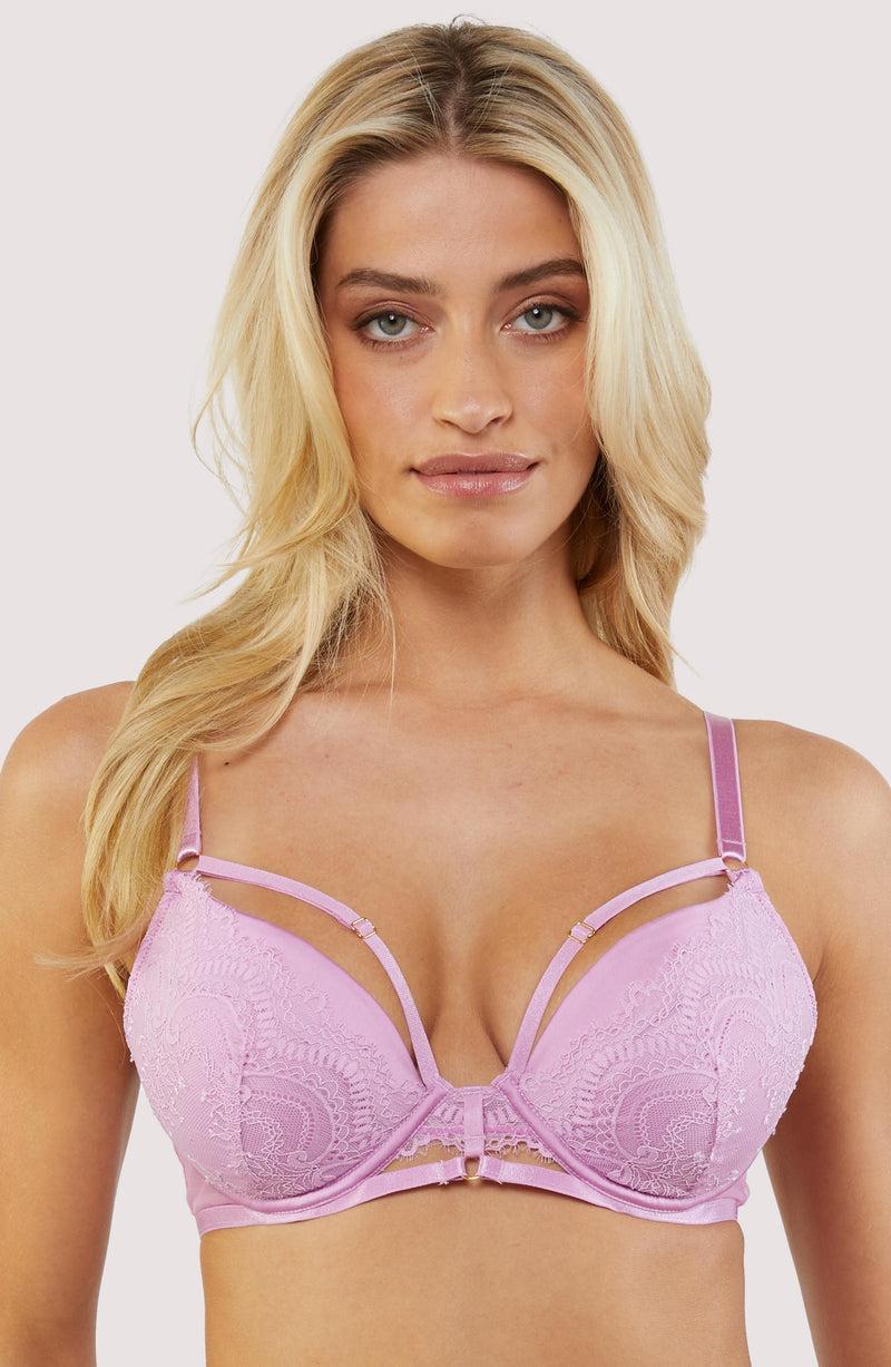 playful promises Marlie Pink Lace and Satin Bra