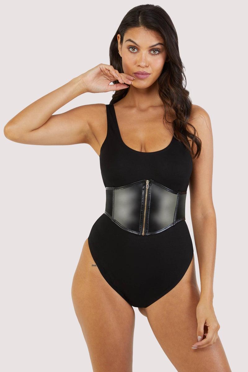 playful promises Melody jersey body with PU panel
