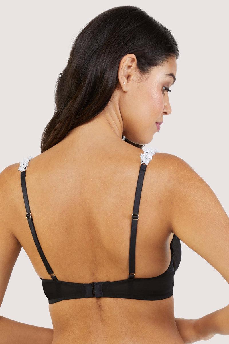 Playful Promises Miranda Peep Hole Black & Ivory Bra