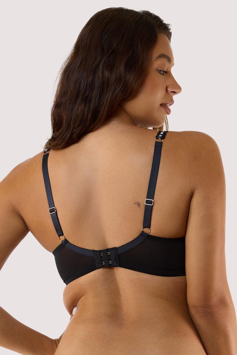 Playful Promises Monica Black Ribbon Slot Lace Bra