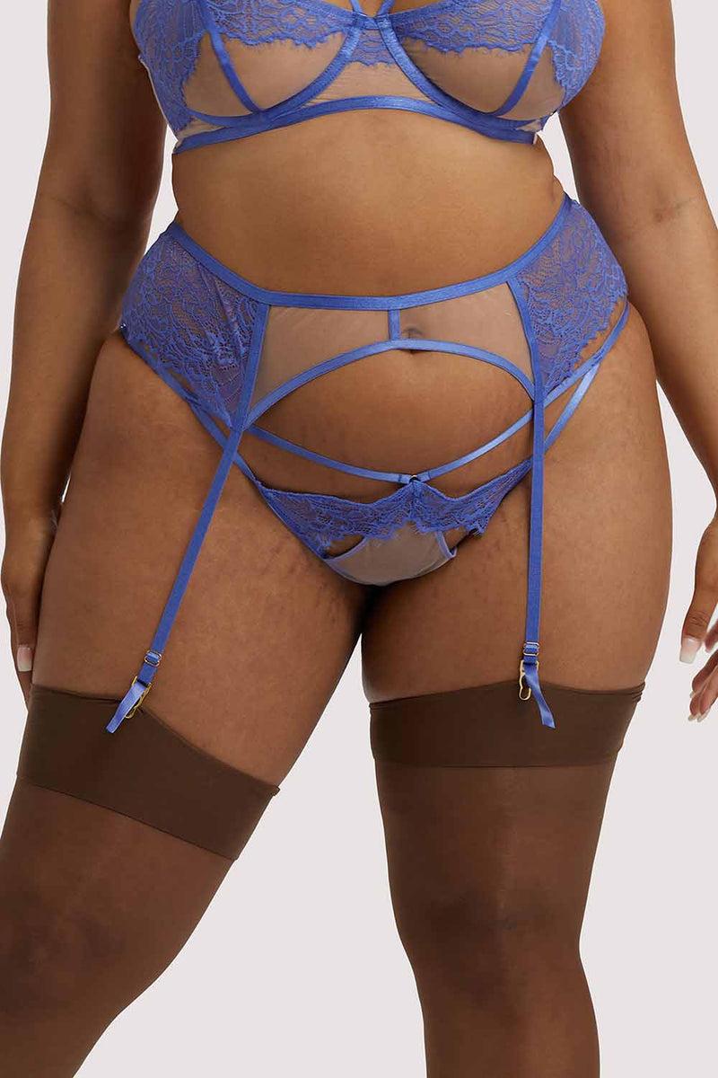 Playful Promises Mya Blue Lace Suspender