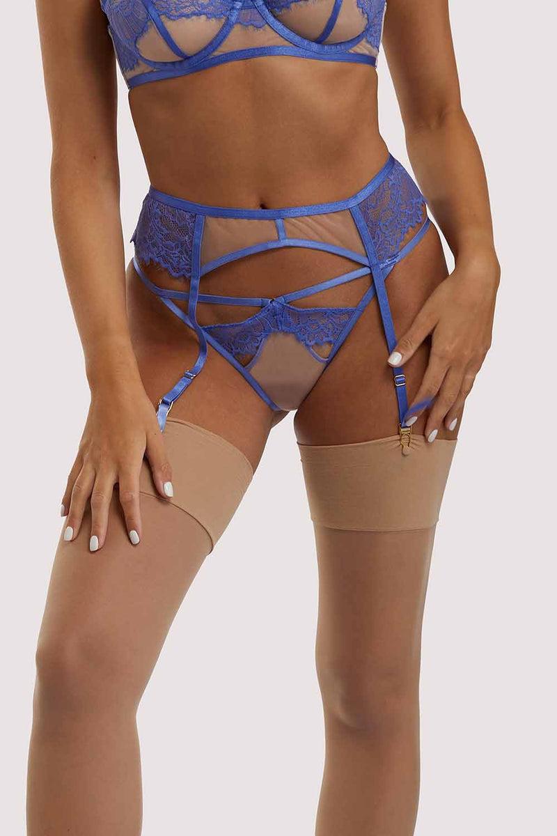 playful promises Mya Blue Lace Suspender