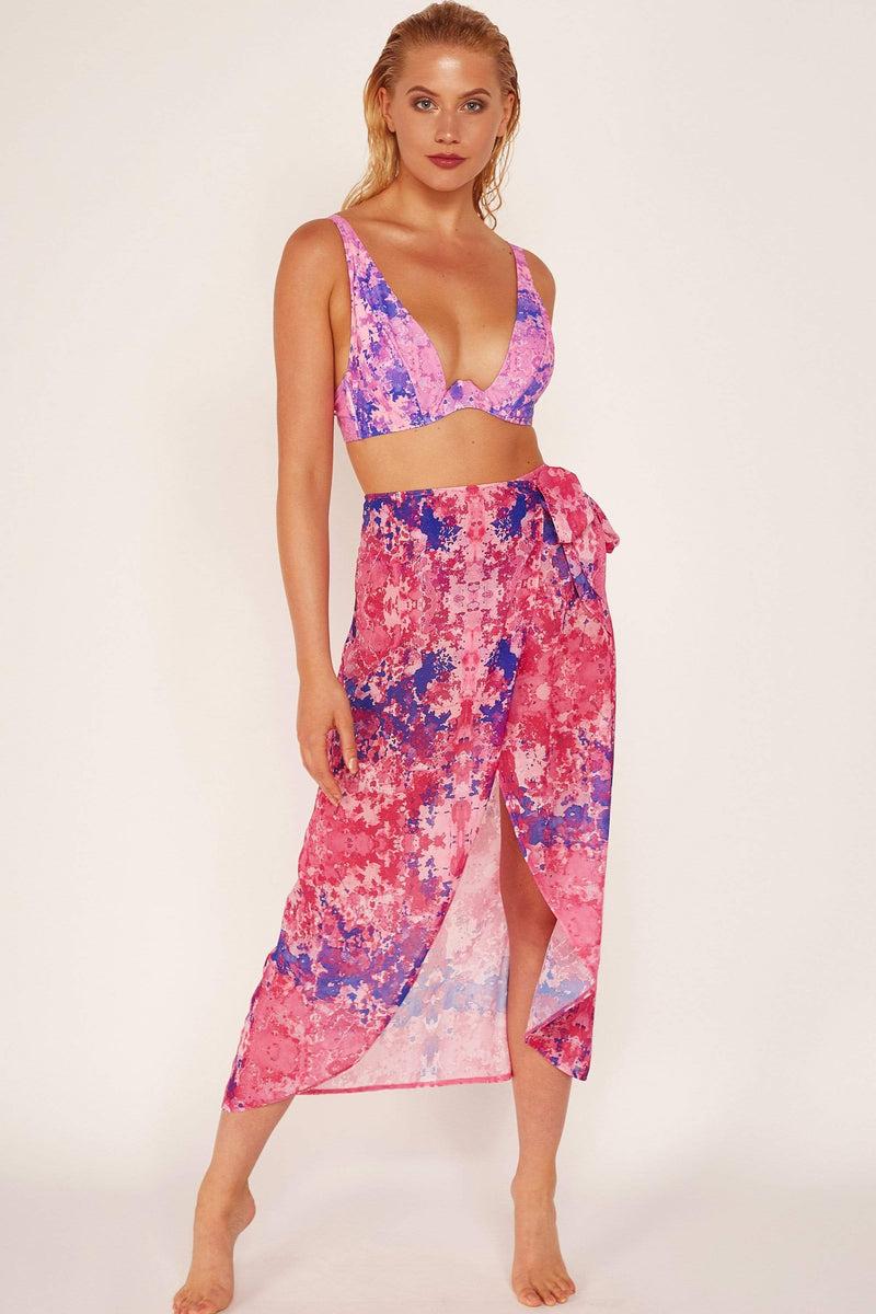 Playful Promises Neon Tie Dye Bikini Top