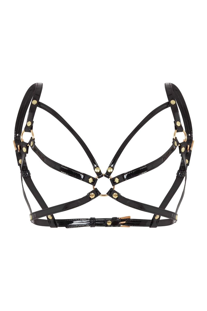 Playful Promises Open Harness Bra Black