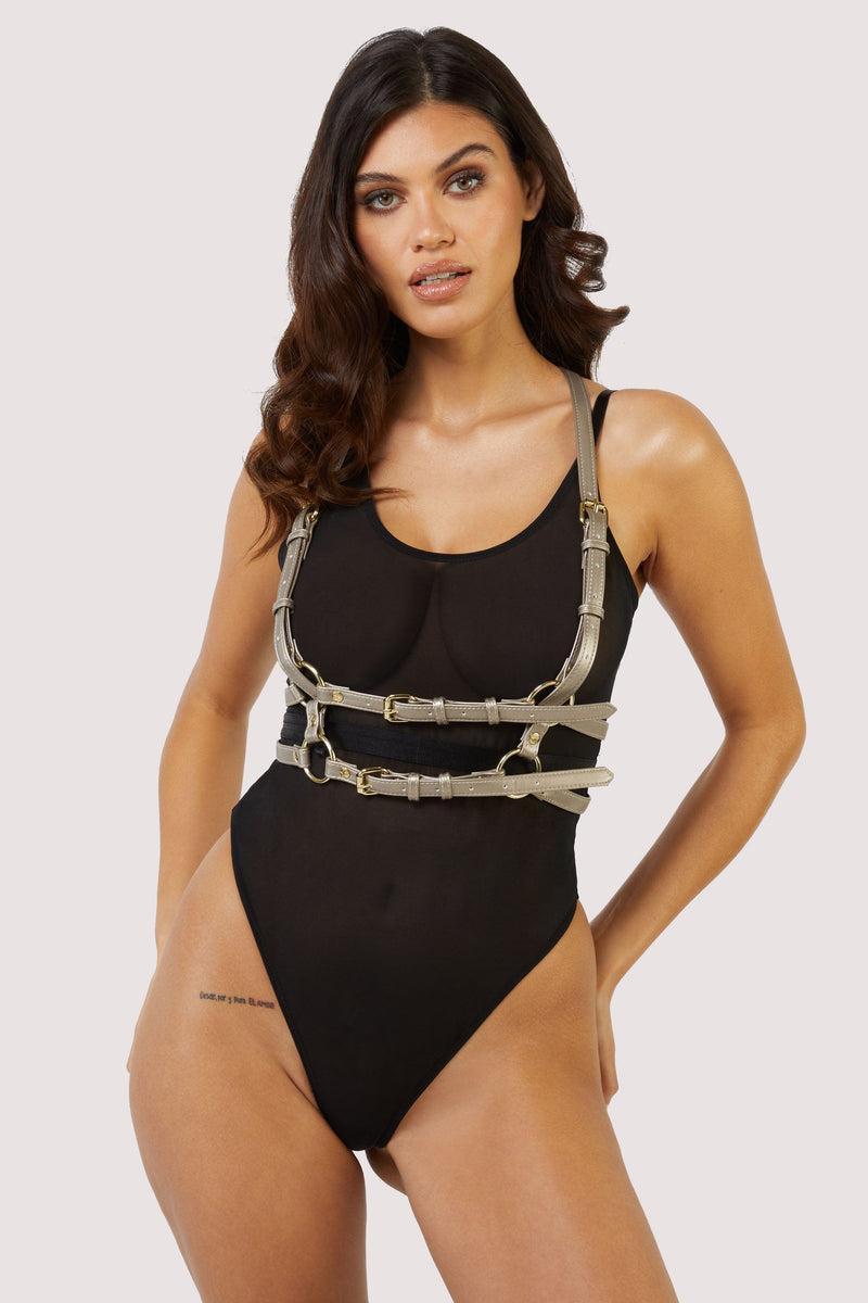 playful promises Pale Gold Chest Harness
