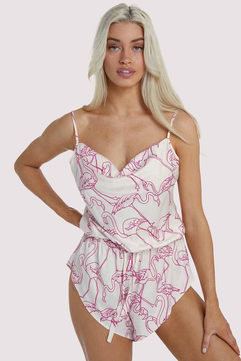 Playful Promises Pink Flamingo Playsuit
