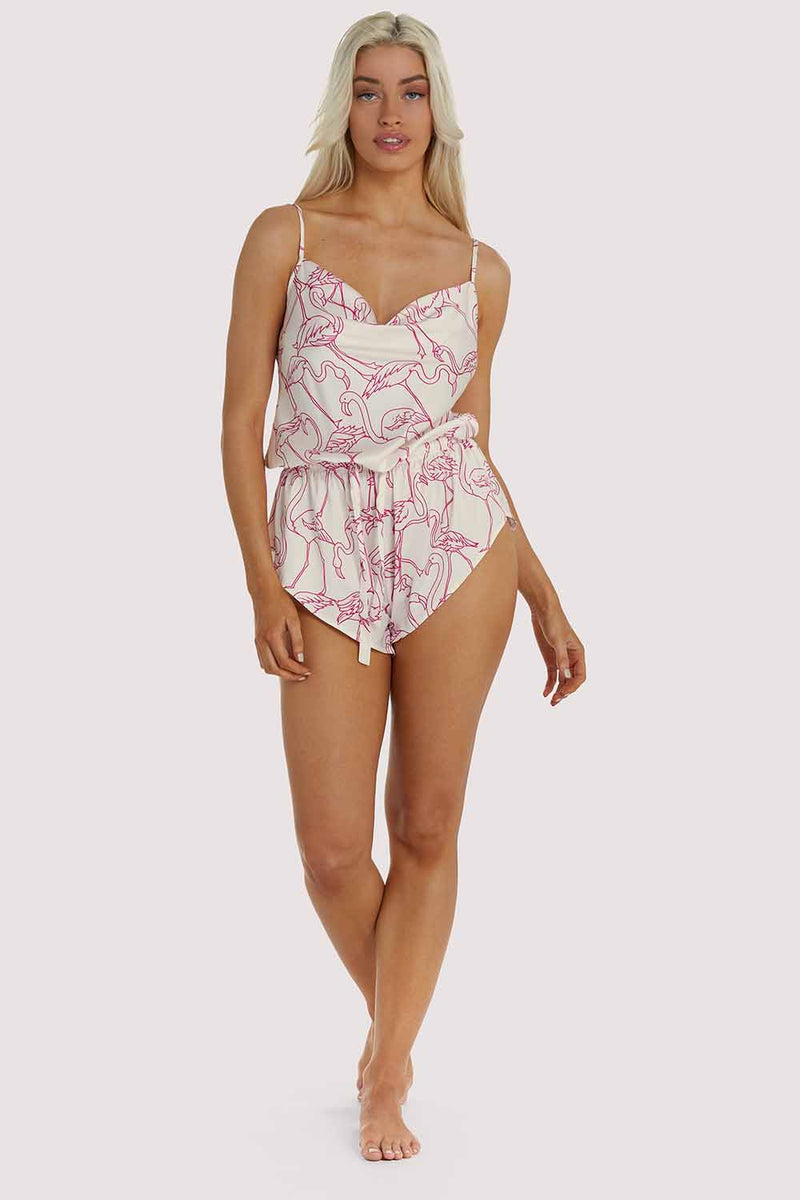 Playful Promises Pink Flamingo Playsuit