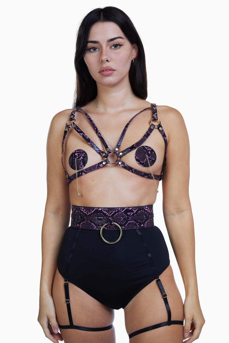 Playful Promises Purple Snake Ring Detail Belt