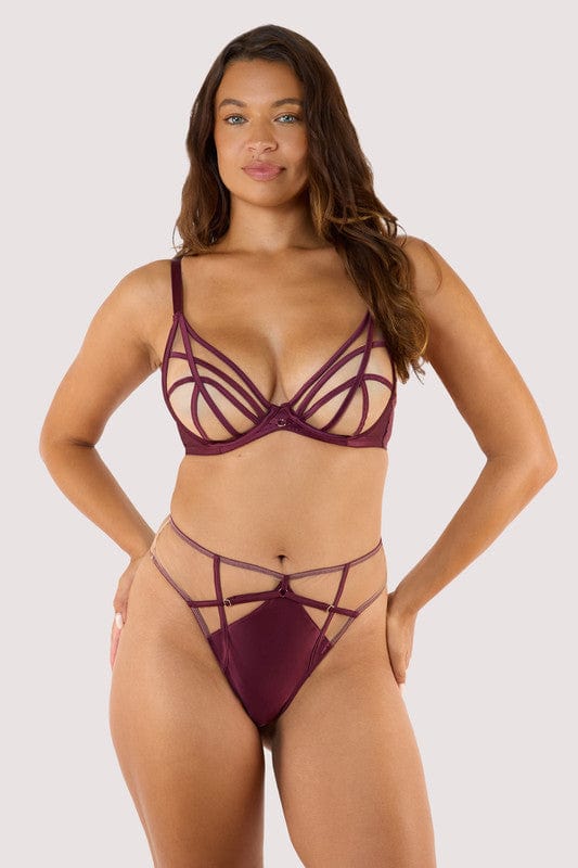 Playful Promises Ramona Wine High Waist Thong