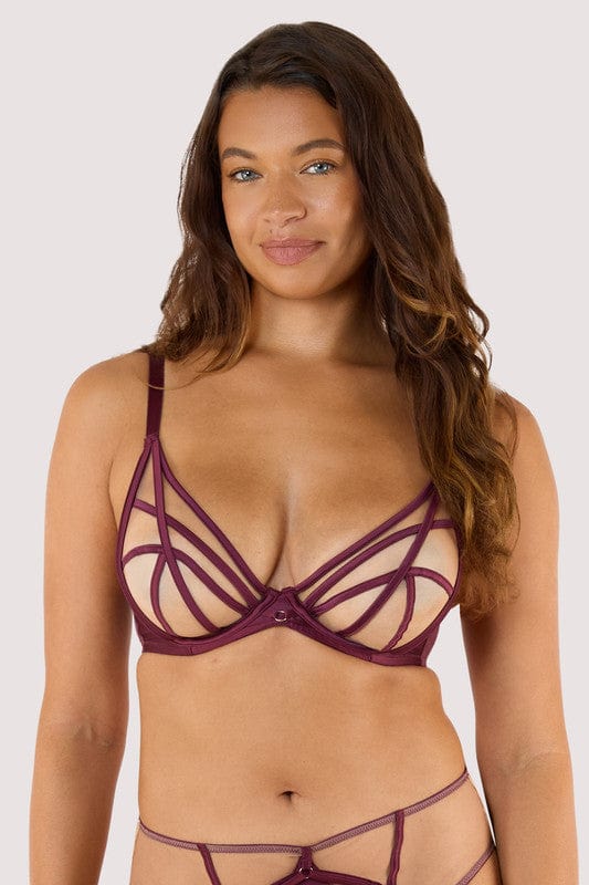 playful Promises Ramona Wine Plunge Bra