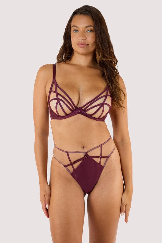 playful Promises Ramona Wine Plunge Bra