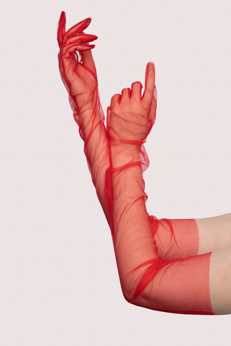 playful promises Red Sheer Gloves