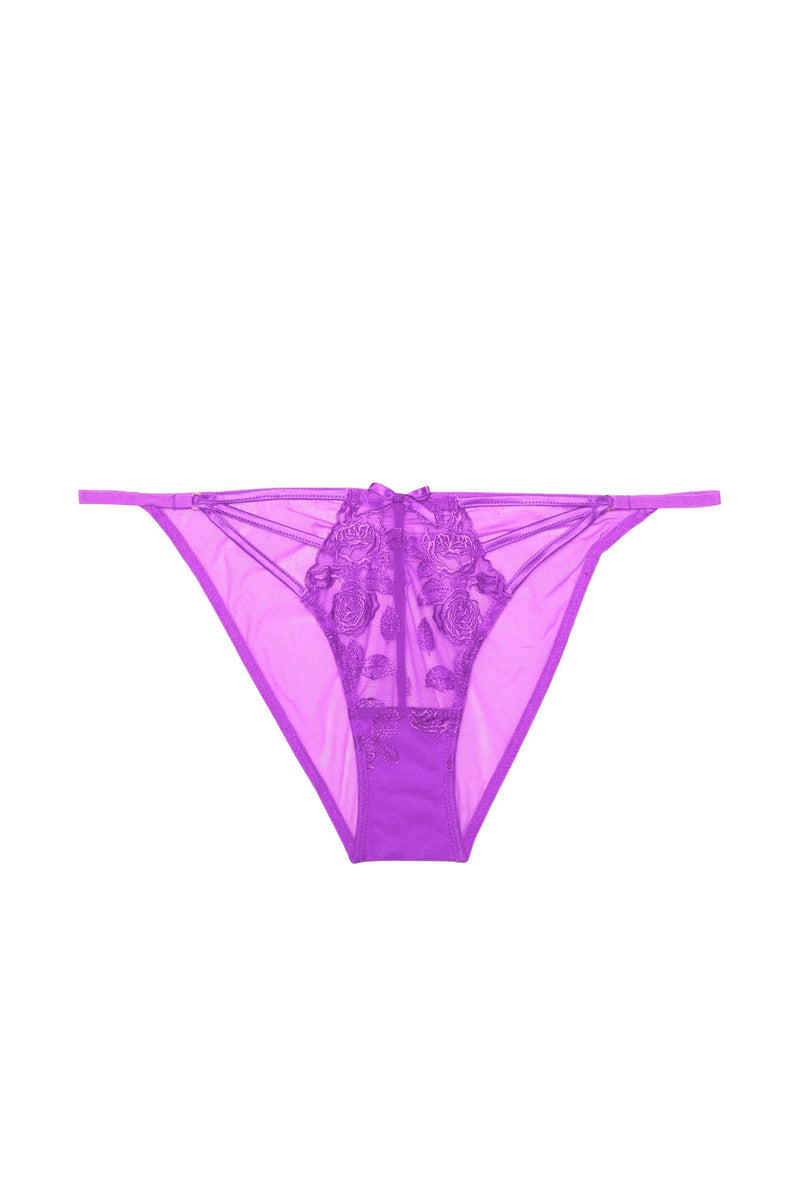 Playful Promises Rosanna Purple Embroidery Brief