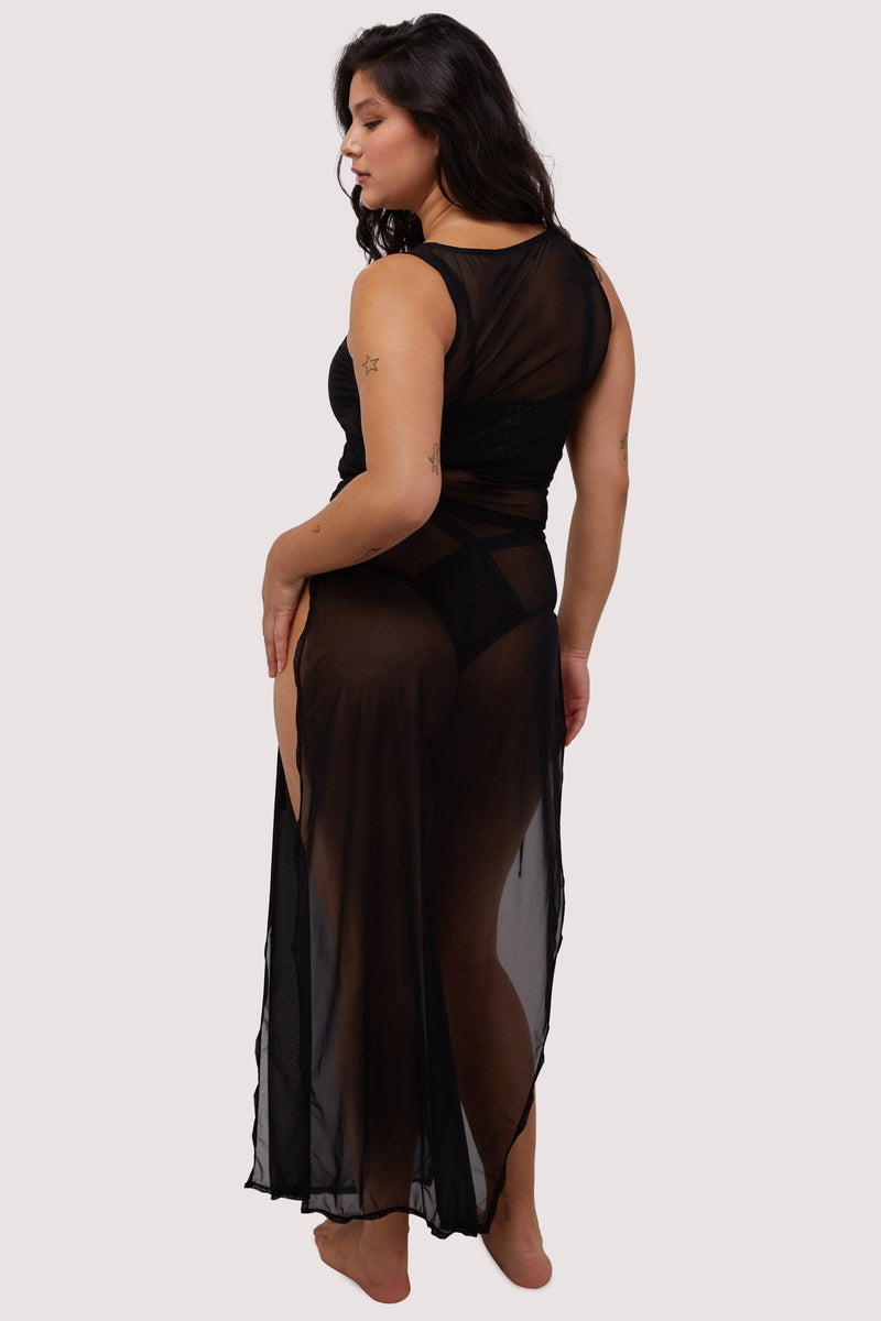 Playful Promises Saffi Ruched Mesh Bodycon Dress
